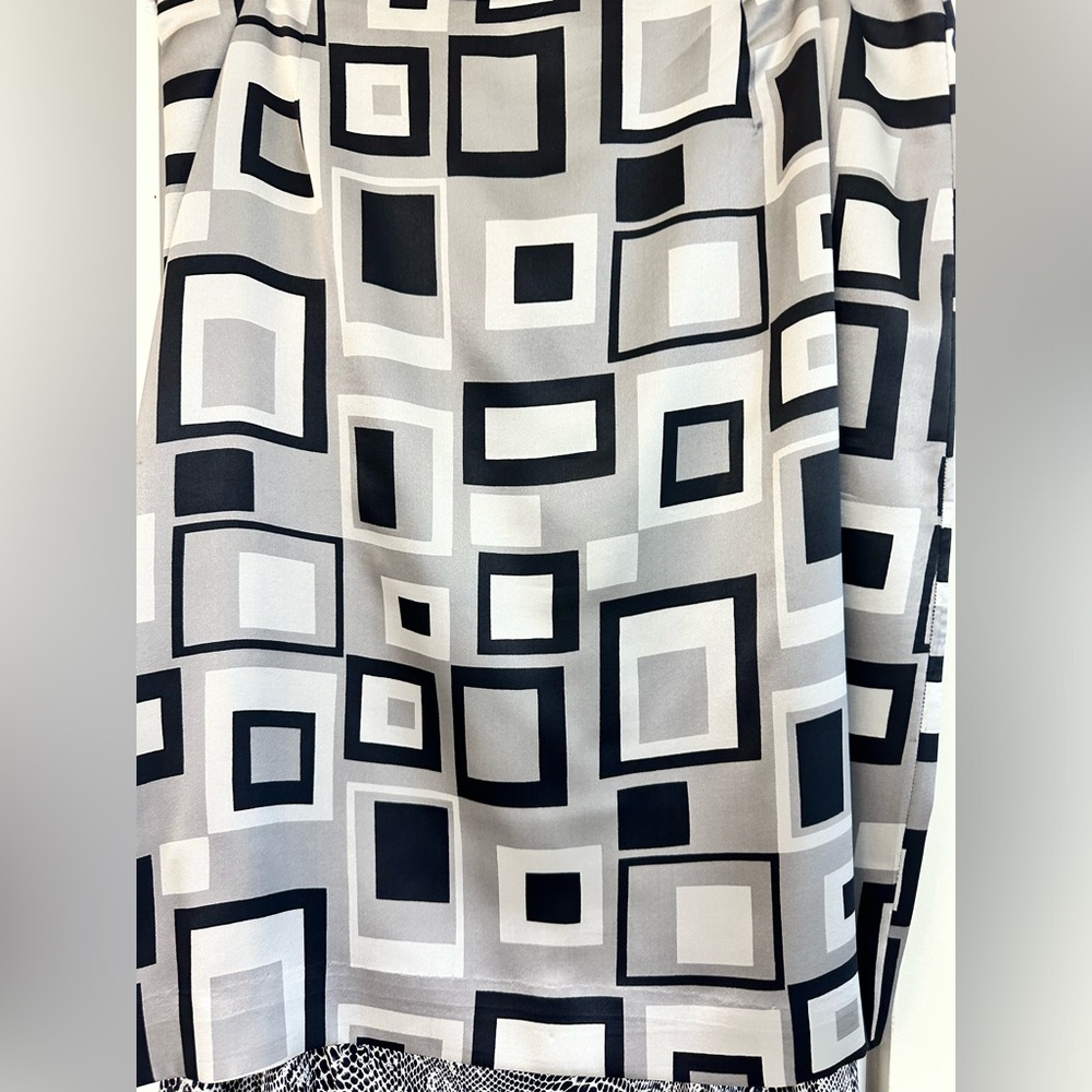 2 INC SKIRTS GREY AND BLACK SILK - Picture 2 of 7